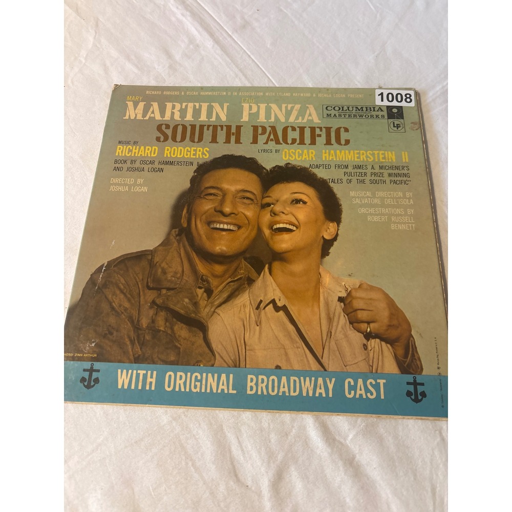Columbia South Pacific Vinyl LP Broadway Cast Mary Martin Ezio Pinza Good 1008